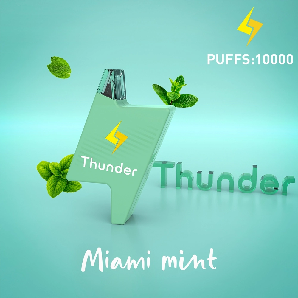 Original Mrvi Thunder 10000 Puffs Disposable/Chargeable VAPE 10K Puff Bar Cigarrillo electrónico recargable Vapes Pen Hookah 19ml 10 sabores