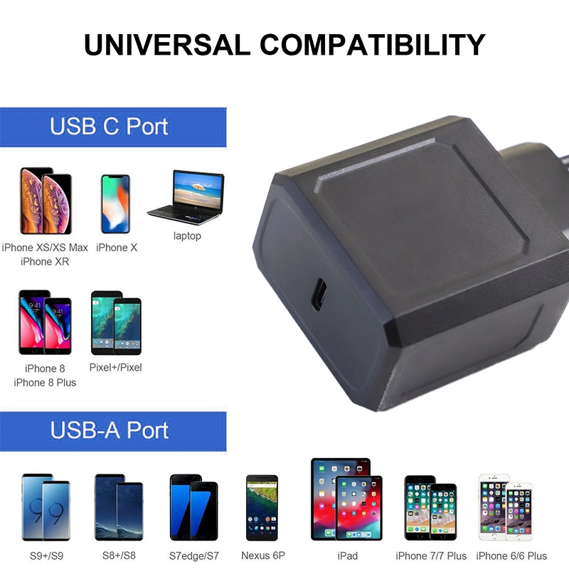 شهادة التوافق مع قواعد CE عالية الجودة RoHS من FCC Real بقدرة 65 واط مع USB-C QC PD فترة ضمان طويلة شاحن سريع آمن منخفض الحرارة Gan للكمبيوتر المحمول/الكمبيوتر اللوحي/الهاتف