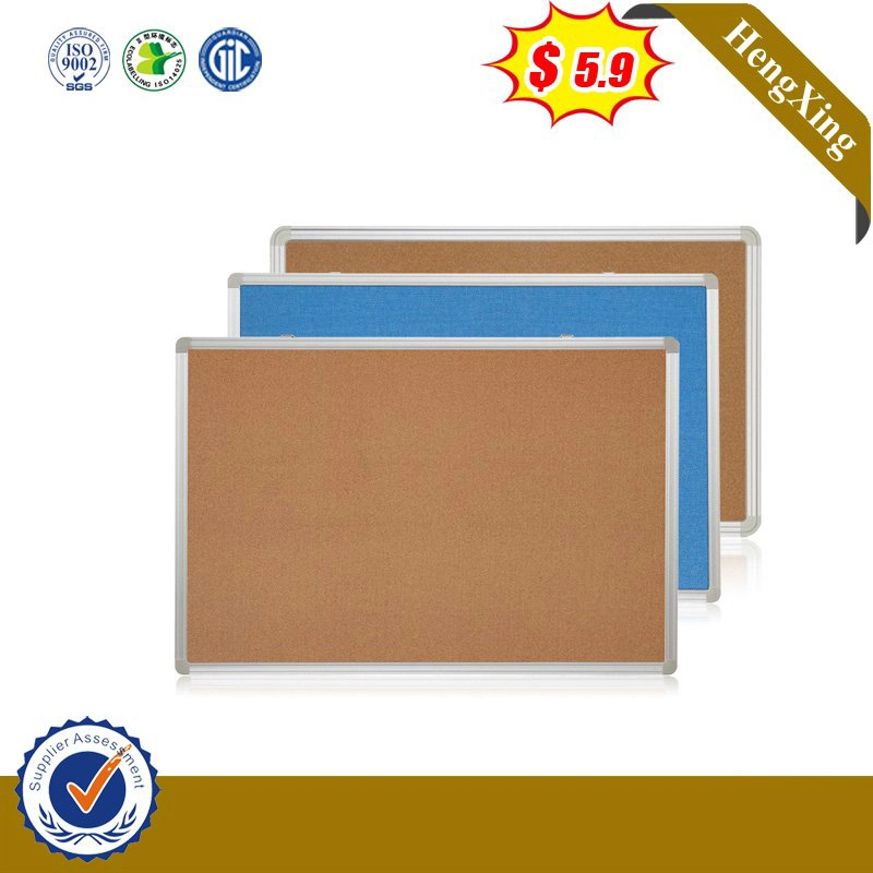 Offiice School Furniture Set Divider Art Wooden Door Framed Movable Wall Cork Bulletin Board