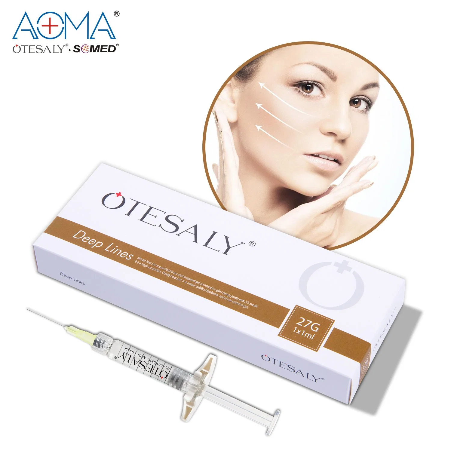 Otesaly 1ml for Cheek Chin Jawline Hyaluronic Acid Filler Injection Injectable Dermal Filler Ha Filler Sodium Hyaluronate