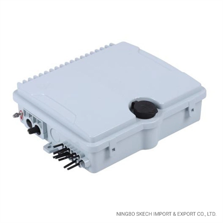 Plastic Optical Fiber Distribution Box for 12 Cores Pigtails FTTX Wall Mounting Fiber Optic Terminal Box for PLC Splitter 1: 8