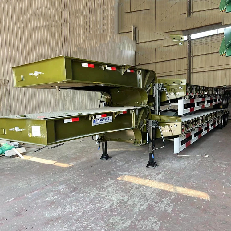 Hot Sale 3/4/5 Axle 60/80 Ton Truck Trailer Low Bed Semi Trailer for Sale in Tanzania