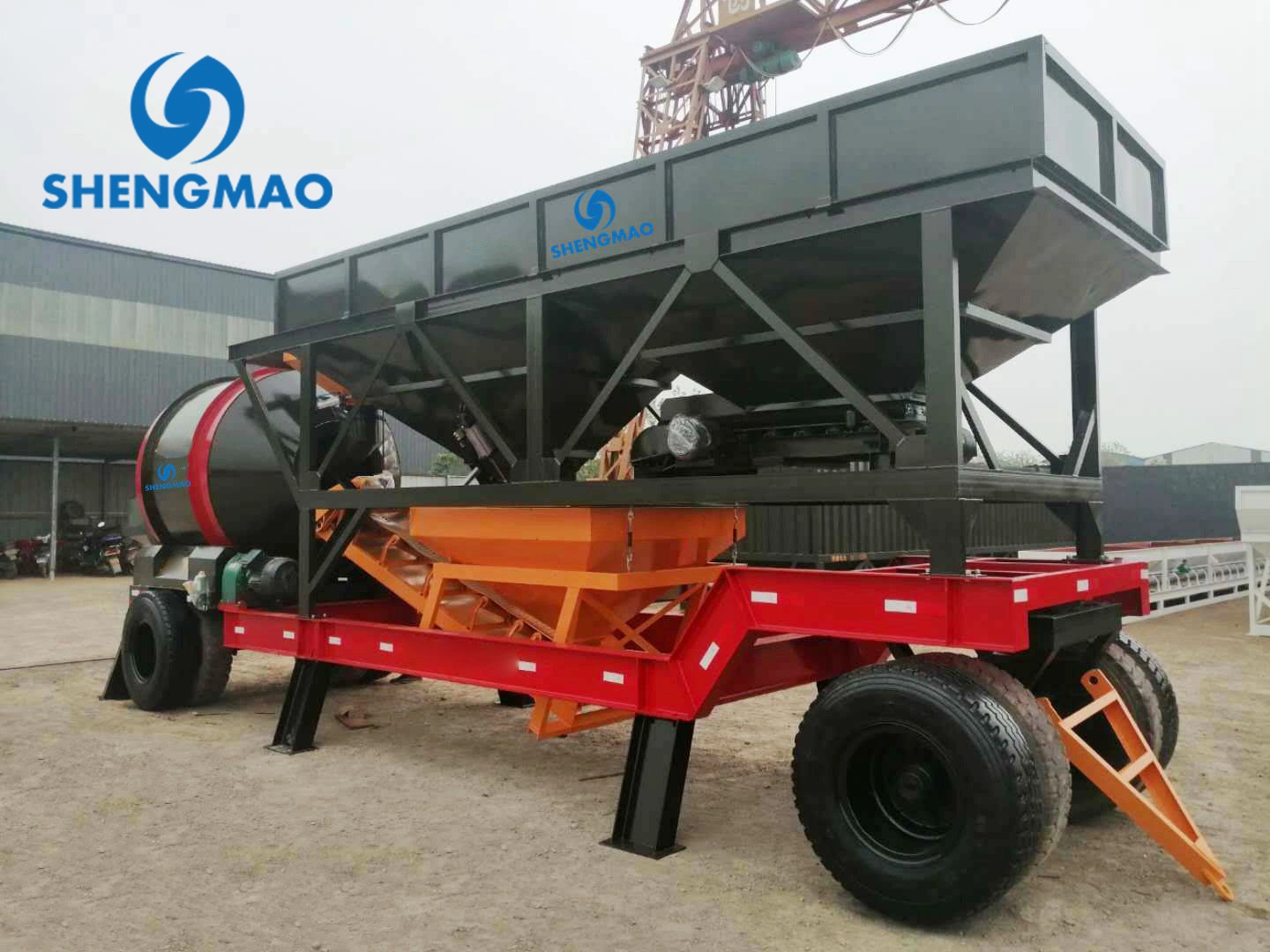 Mobile Concrete Mixing Plant with Mobile Cement Silo