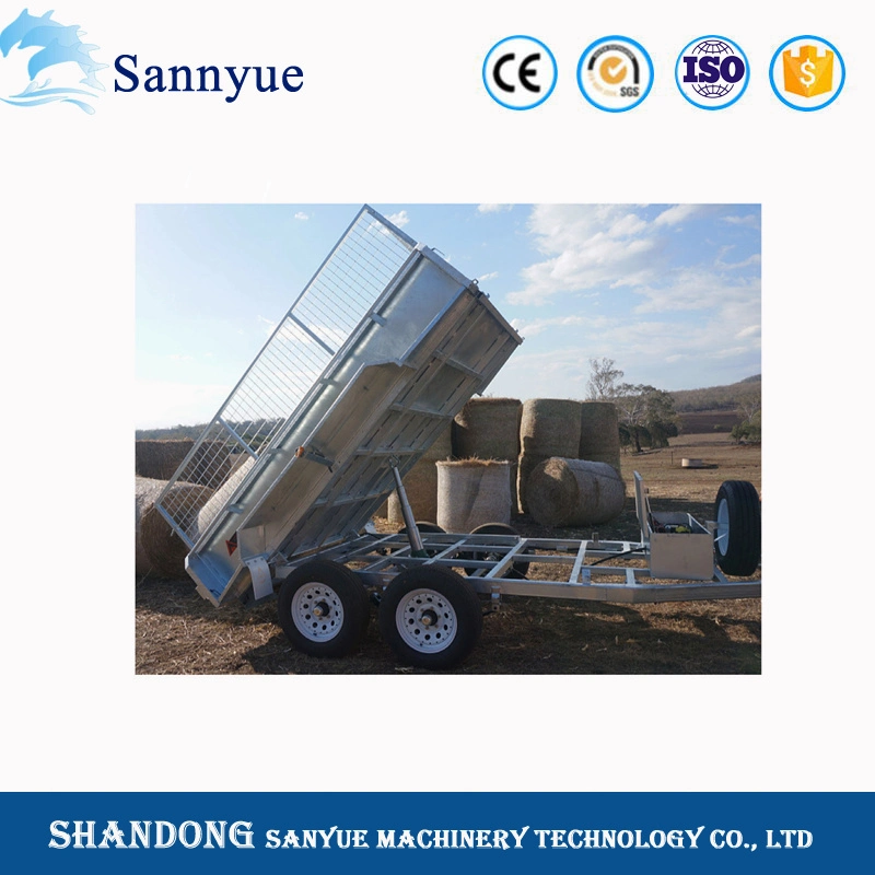 Hot Galvanized Cage Trailer Tractor Dump Truck Trailer