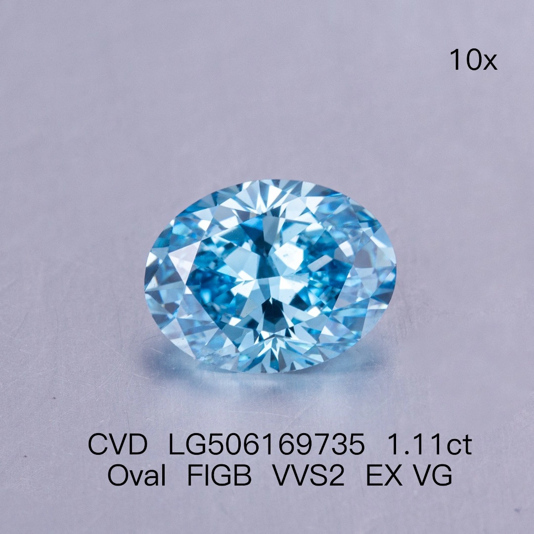 precio de fábrica de gemas Messi Fancy forma 1-2CT diamante CVD sueltos laboratorio azul crecido Diamond