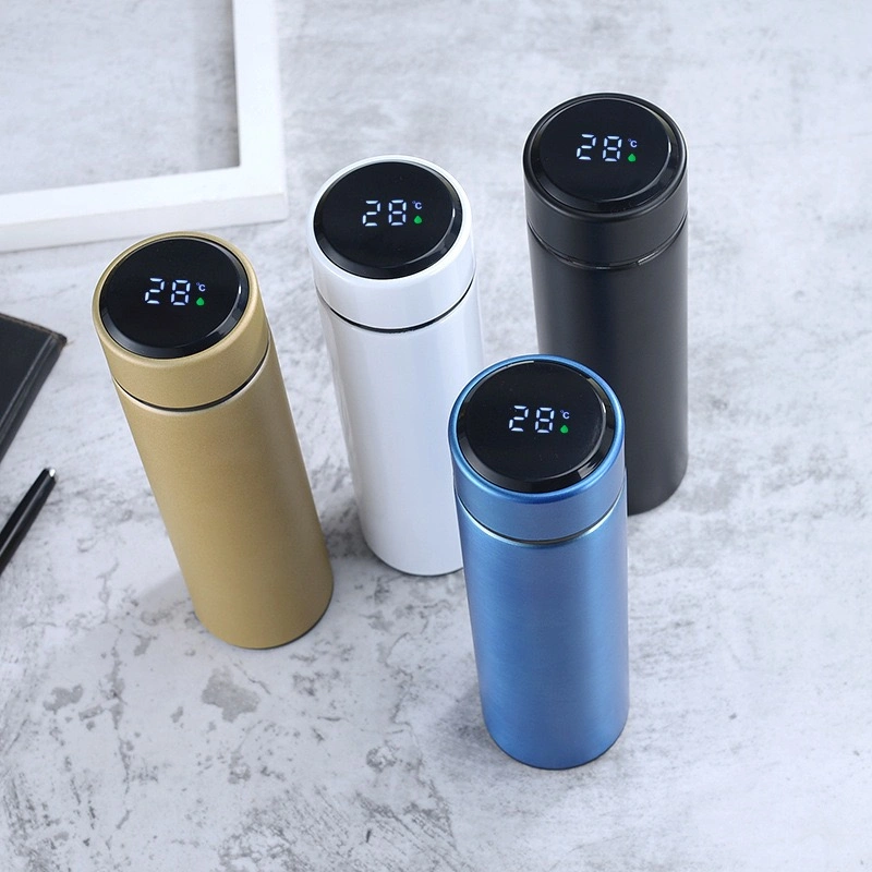 Smart Water Bottle Stainless Steel Tumbler Digital Vacuum Flasks with LED Temperature Display Stainless Steel Water Cup