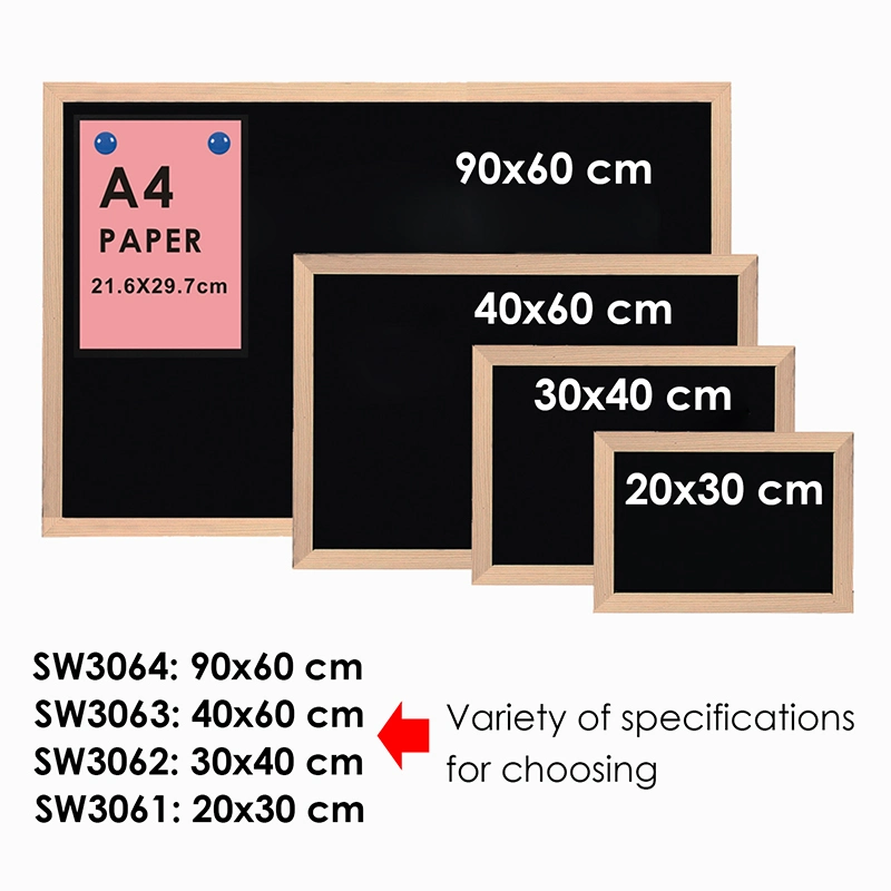 Foska Wood Frame Magnetic Blackboard