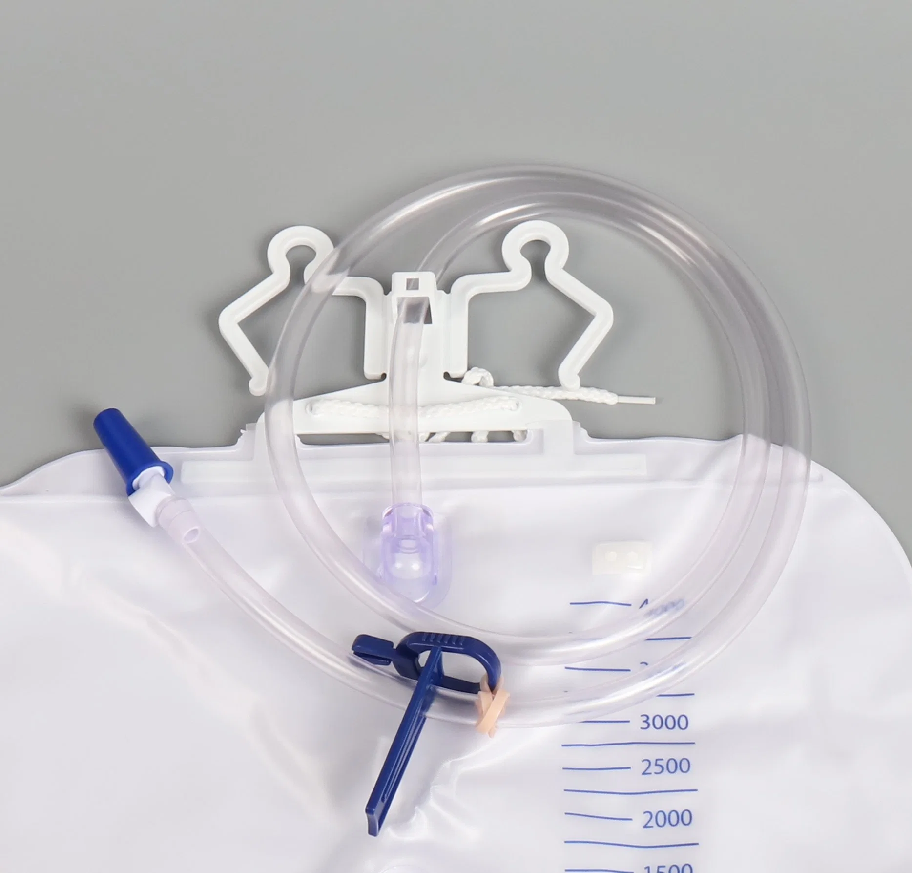 4000ml Apple Shape Medical with Hanger and Clamp Luxury Urine Bag