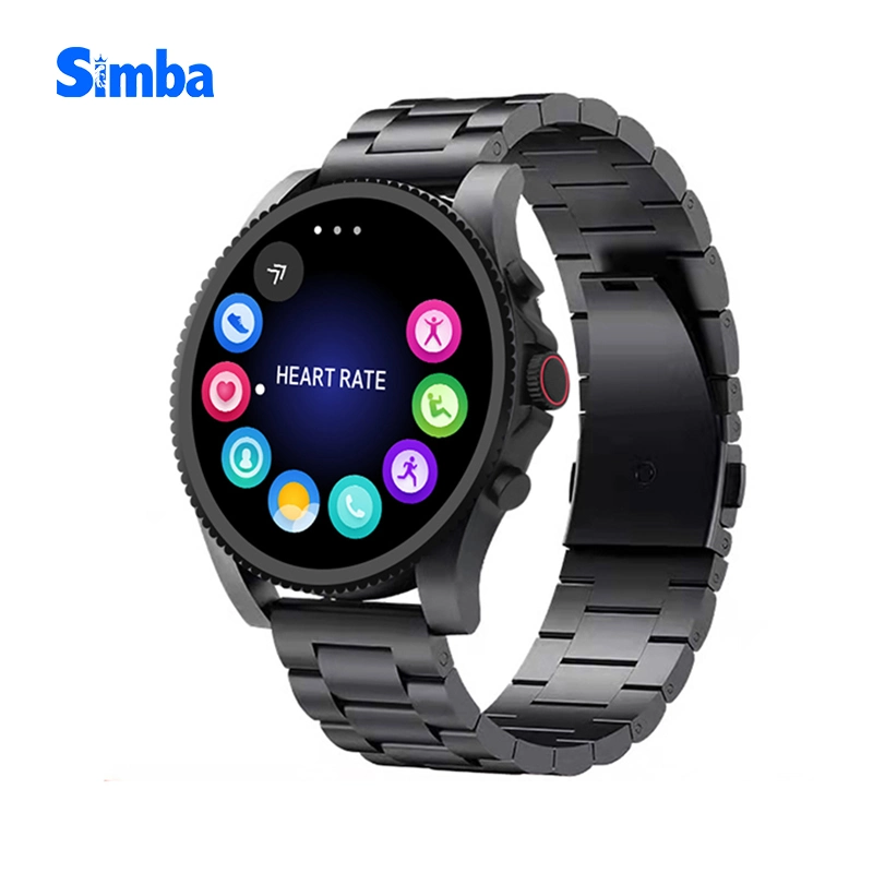 C08 Mayoristas Simba Smartwatch Round Touch 1,28inch Reloj deportivo impermeable Negro