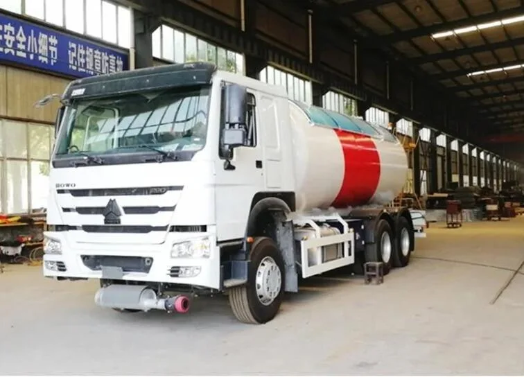 10tons LPG Dispenser Tanker HOWO 6X4 20000liters 20m3 Mobile Cooking Gas Cylinder Refilling Truck with Rochester Level Gauge