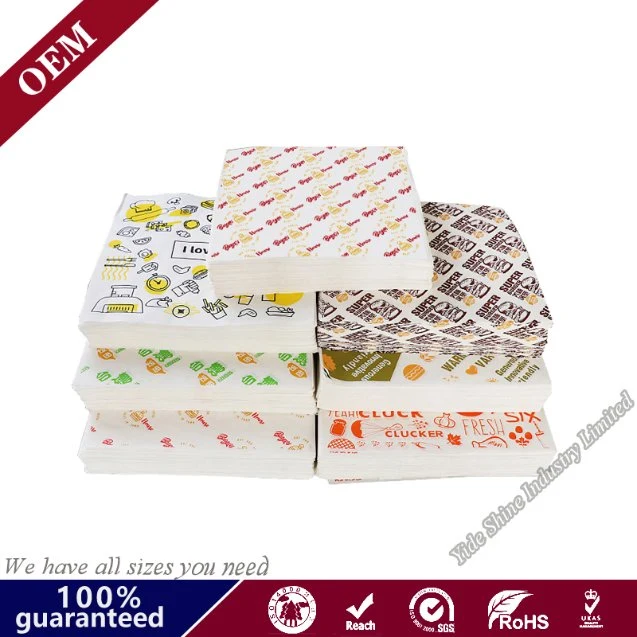 Customized Printed Baking Paper for Sandwich Hamburger Paper Wholesale/Supplier Food Wrapping Wax Paper