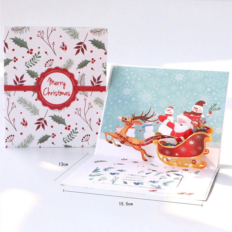 Wholesale/Supplier 3D Pop up Christmas Holiday Greeting Cards Papercraft Gift