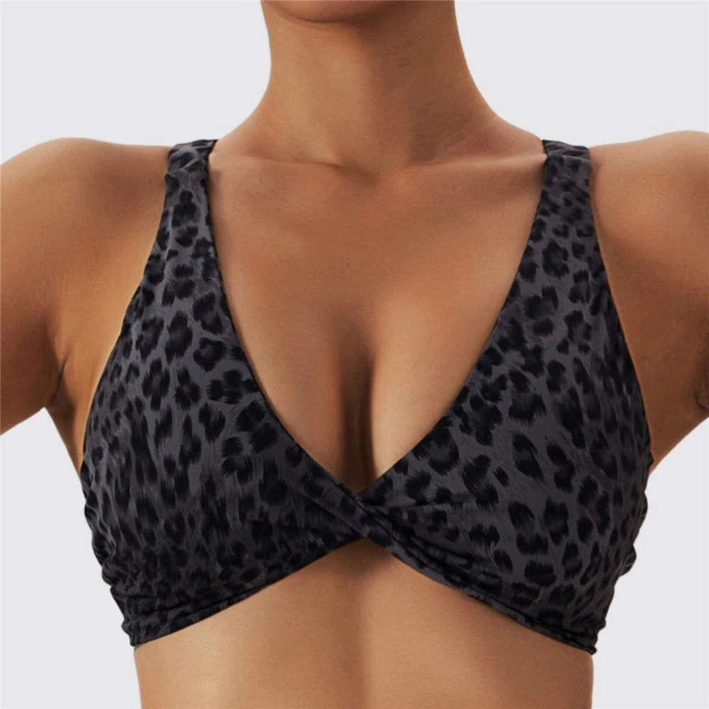 2023 Fashion Sexy Leopard Print Sports Bras for Women