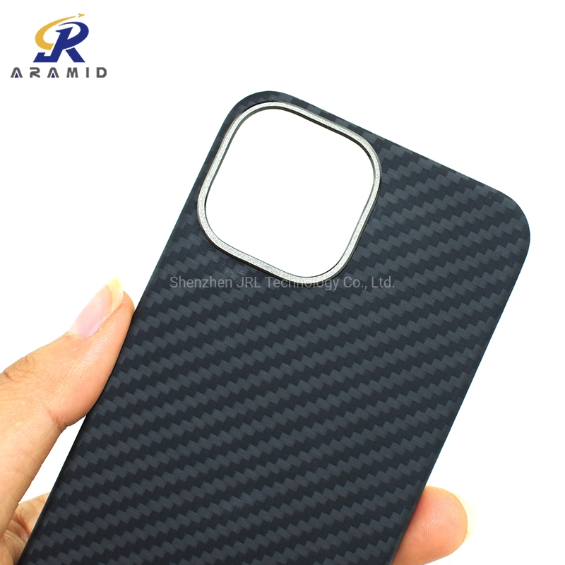 Professional Aramid Fiber Real Body Armor Material Phone Case Made in China Phone Cover for iPhone 13 Mini