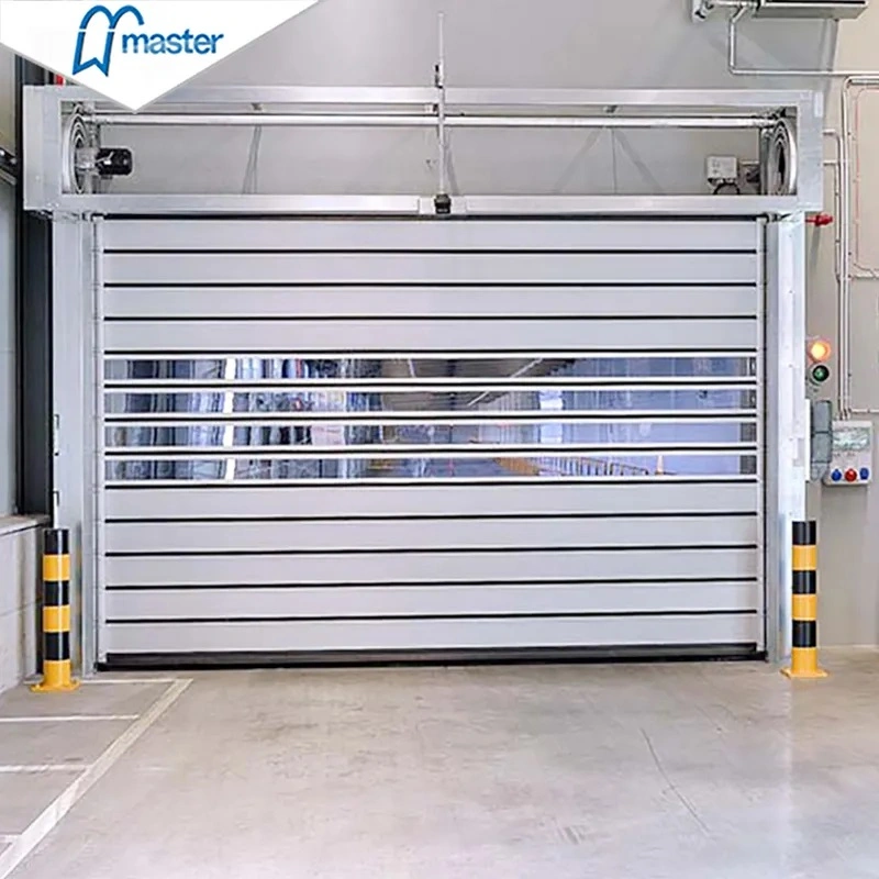 Master Well Aluminun PU Foamed Panel Electric Aluminum High Speed Spiral Shutter for Warehouse