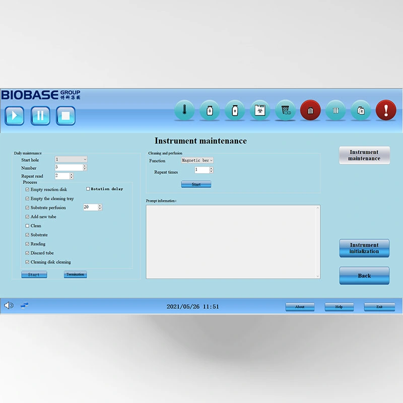 Analisador de hormonas médicas Biobase analisador de 80t/H Equipamento de diagnóstico quimiluminescência sistema de imunoensaio