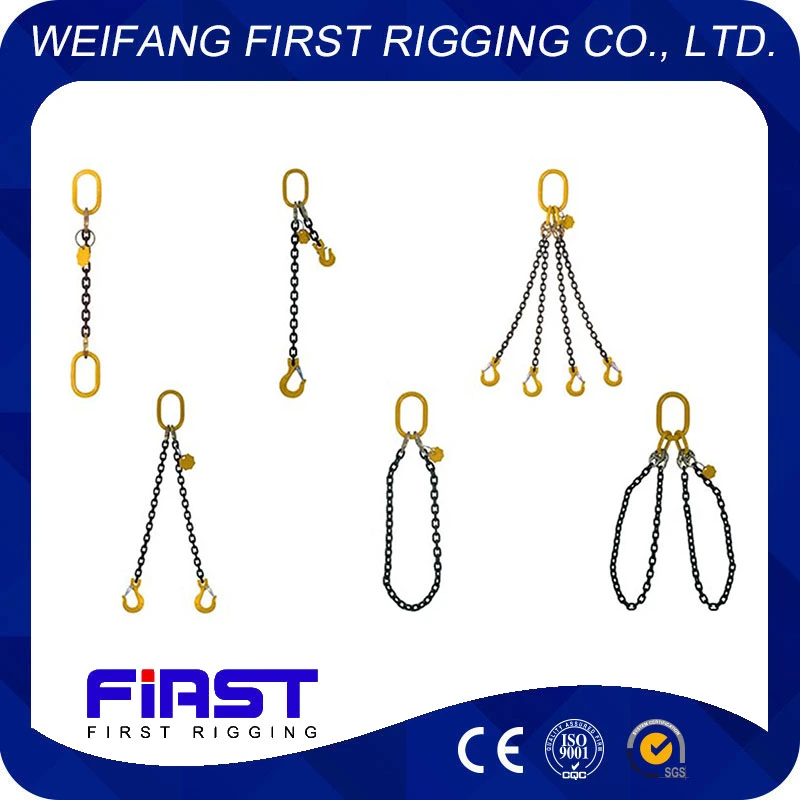 Quality Alloy Steel G100 Chain Sling with Twolegs for Lifting