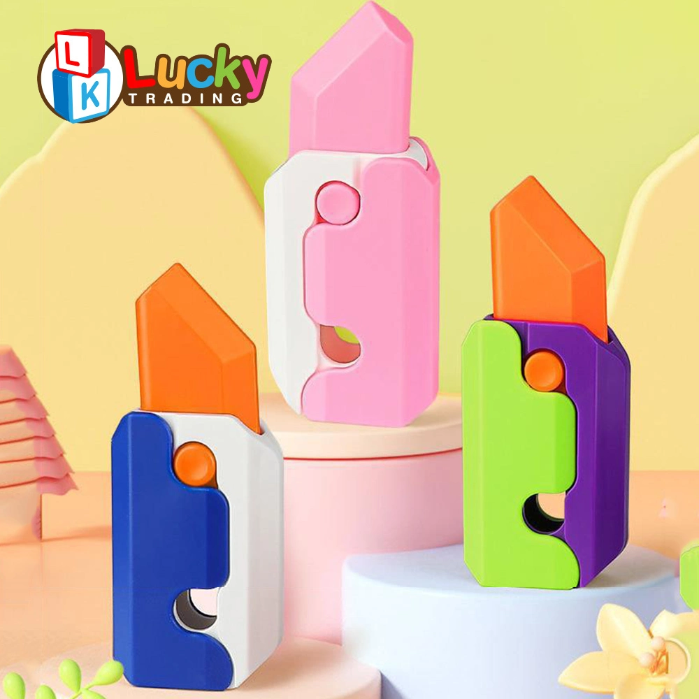 3D impresión Fidget Knife juguete divertido plástico EDC Carrot cuchillo Juguetes