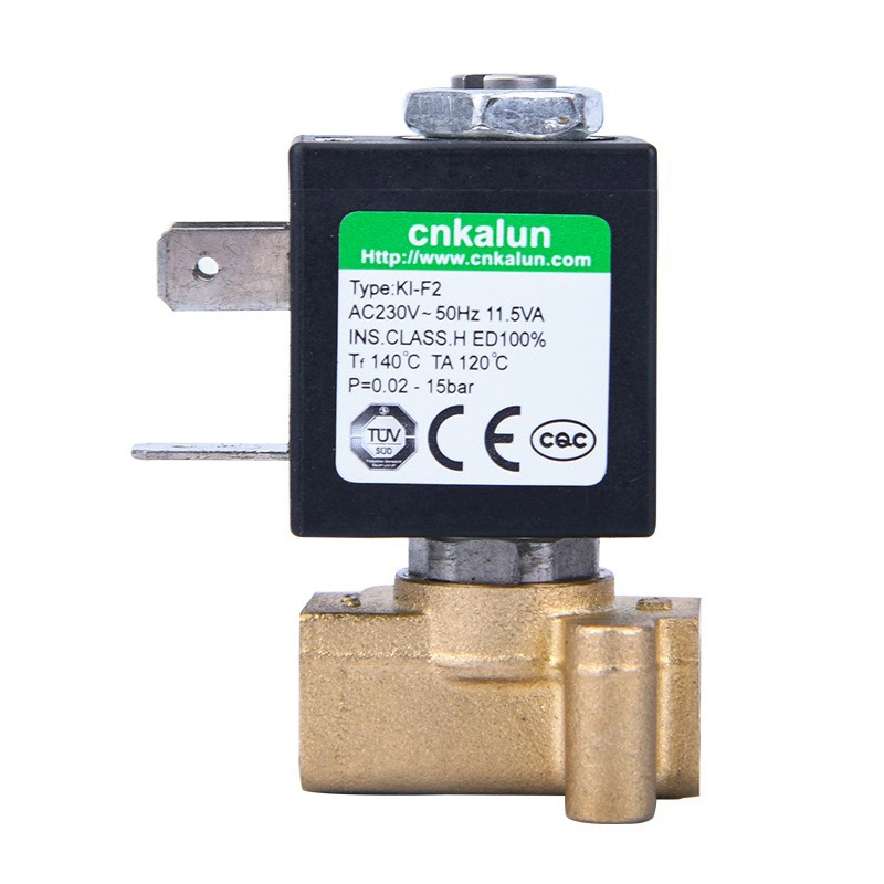 Cnkalun KL-F2 válvula solenoide de 2 vías de latón cerrado normal