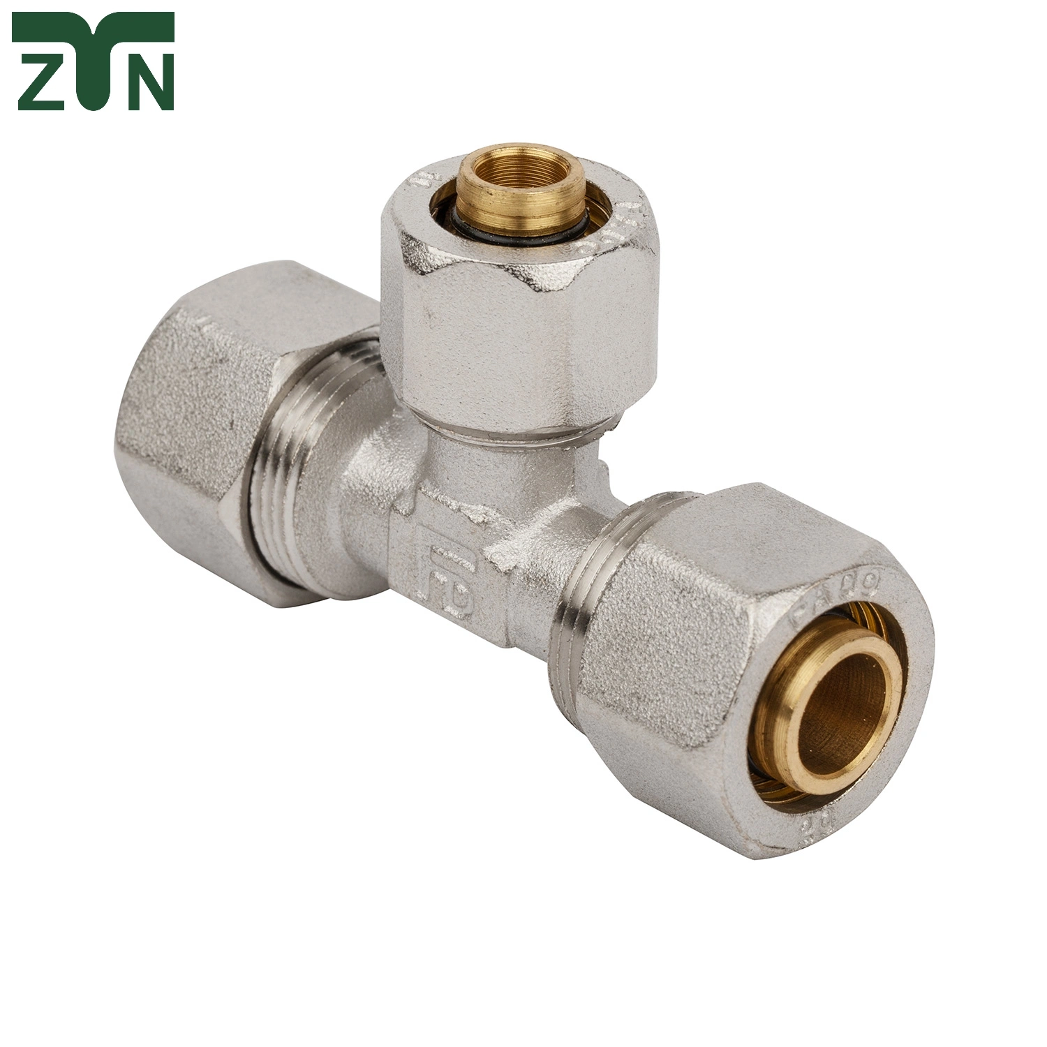 Nickel Coated Brass Material Bite Type Pneumatic Tube Air Connectors Ferrule Fitting