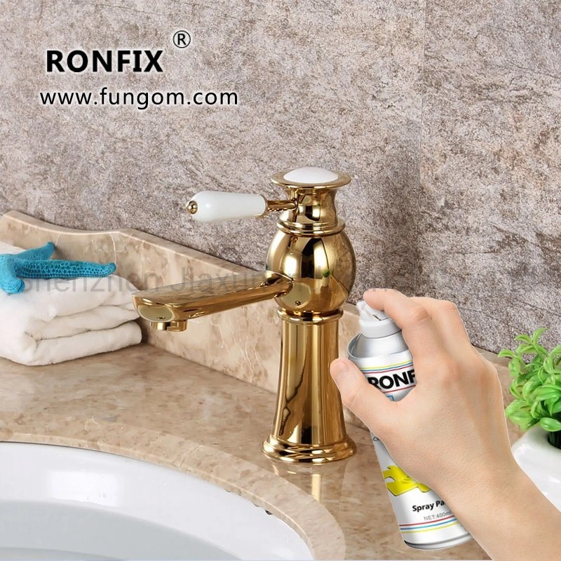 Ronfix Clear Metallic Spray Paint 400ml, Acrylic Spray Paint, Aerosol Metallic Spray Paint, Car Paint