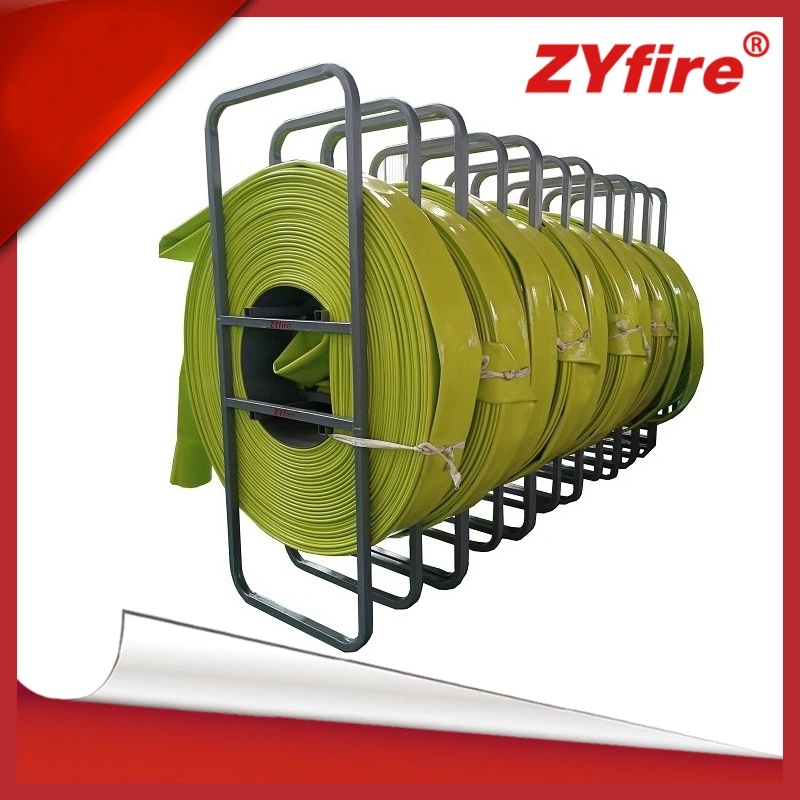 الضغط العالي لتصريف المياه في ZyFire Green Color 500 رطل لكل بوصة مربعة 4بوصة خرطوم سحب مستوي الطبقة المسطحة من البولي يورثان المتلدن بالحرارة (TPU)