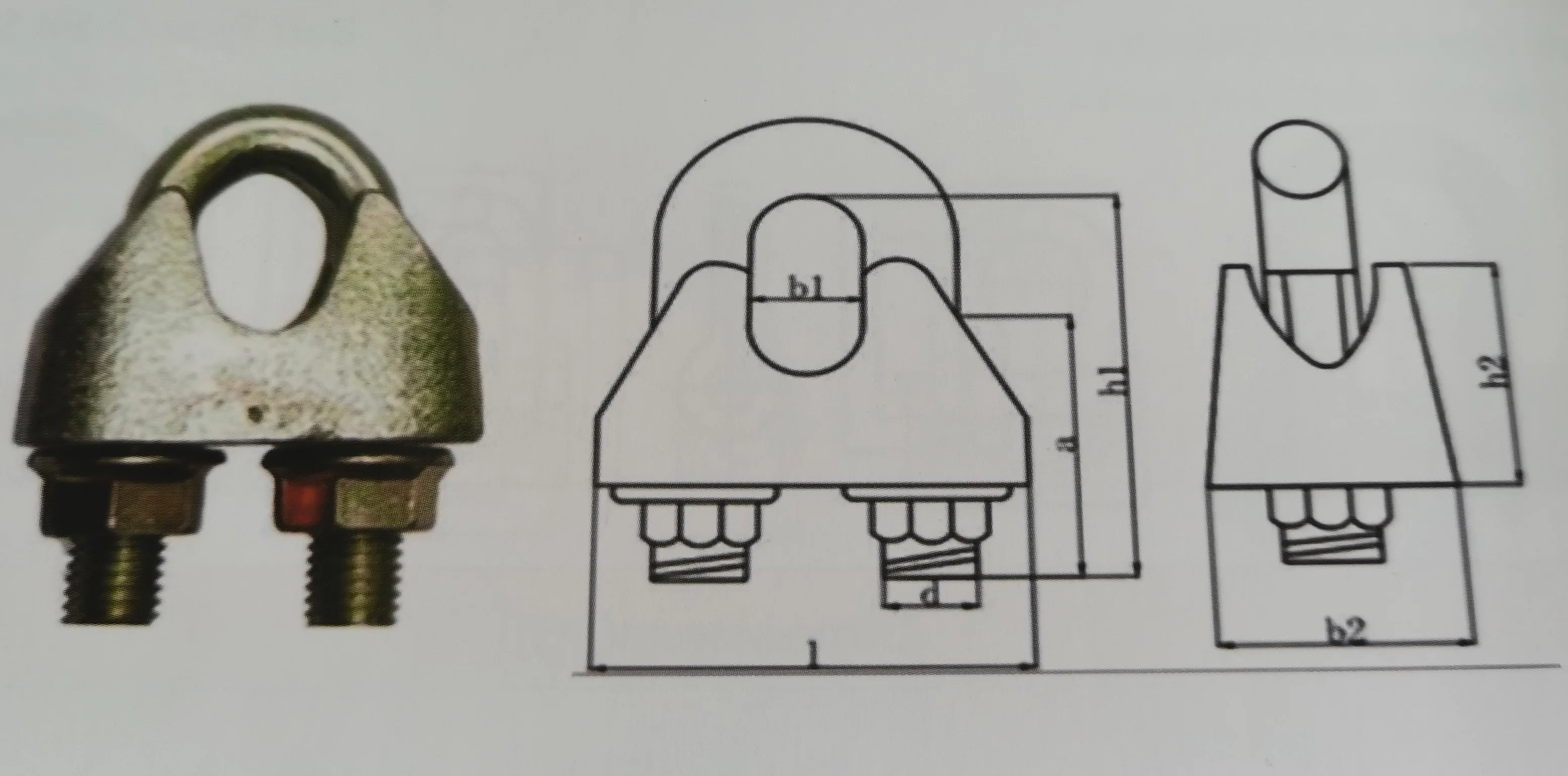 Casting Malleable Iron DIN1142 Wire Rope Clip