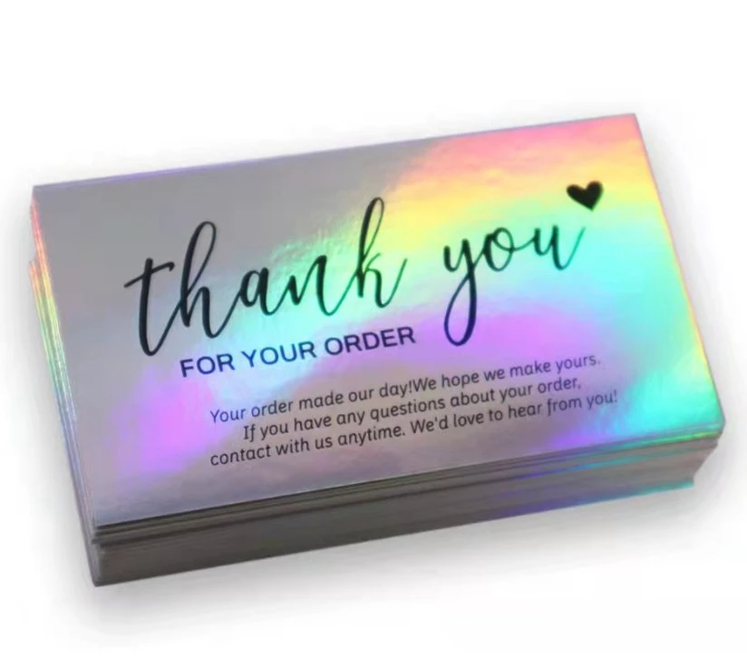 2022 New Arrival Amazon Thank You Laser Card Business Name Card
