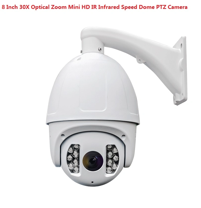 شبكة صغيرة خارجية تعمل بالأشعة تحت الحمراء Fsan 2MP مقاس 8 بوصات ذات 30 ضعفًا كاميرا PTZ بنظام قبة السرعة