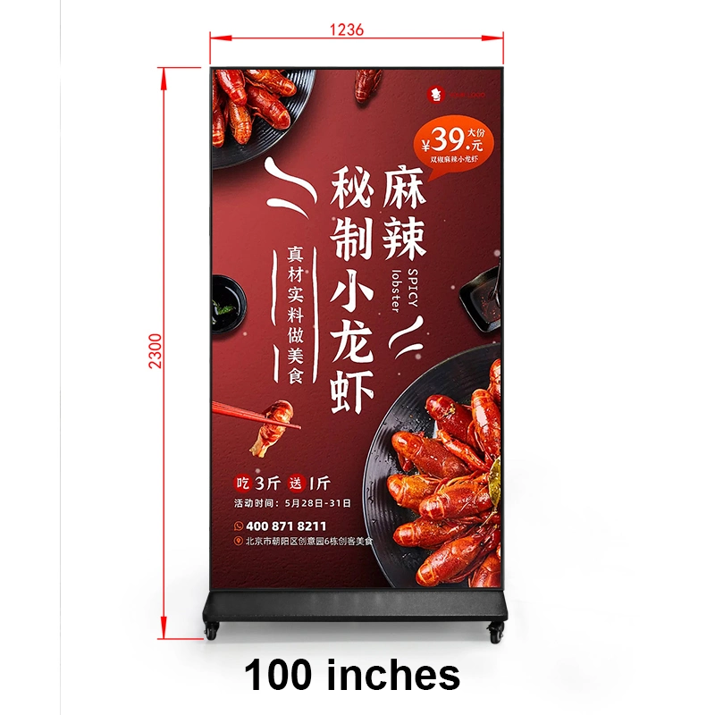 98" 100 Inch EXW Factory Price 2239 USD Floor Stand Digital Signage No Touch