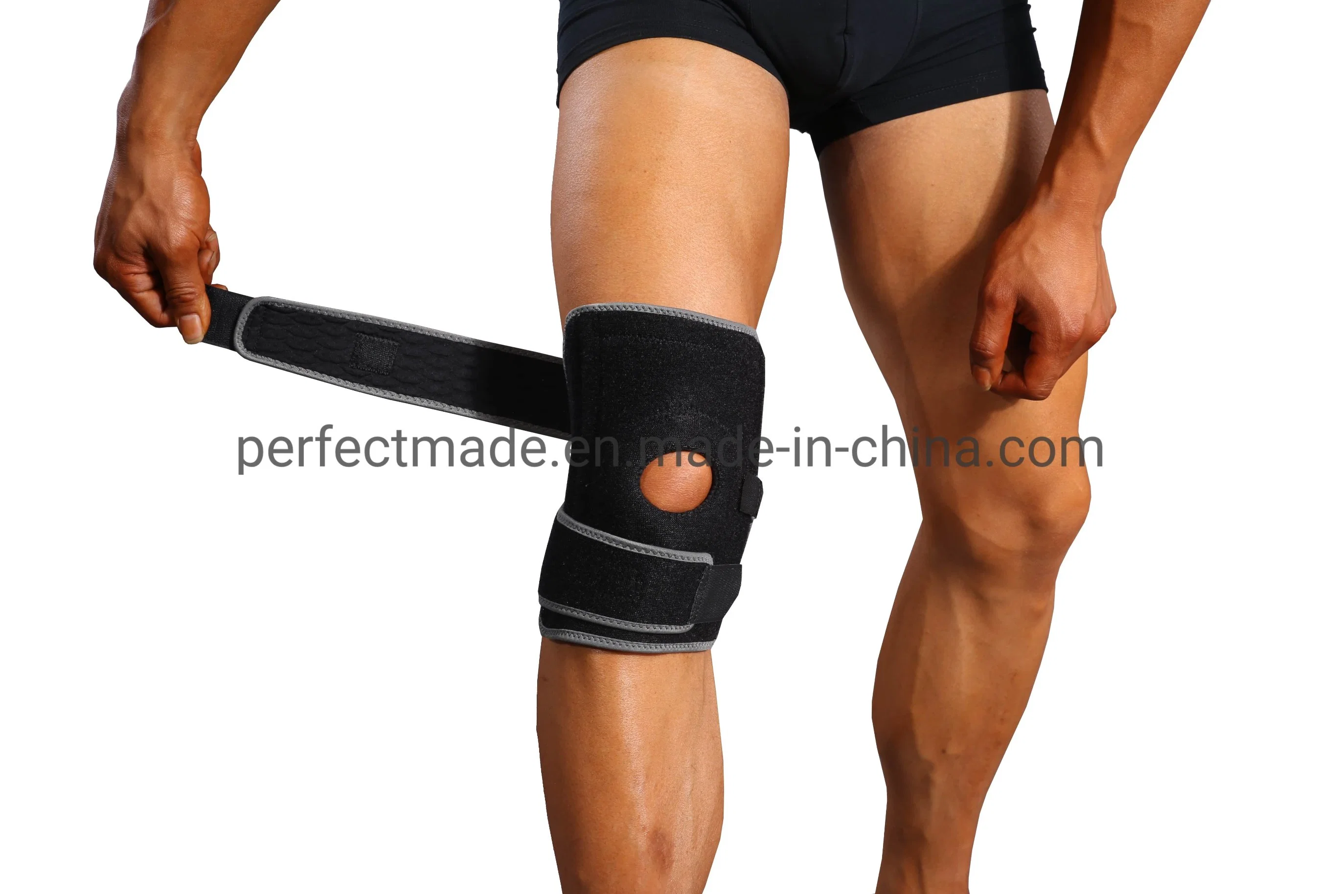 Customized Logo Sports Gym Fitness Leg Sleeve Knitted Knee Pads