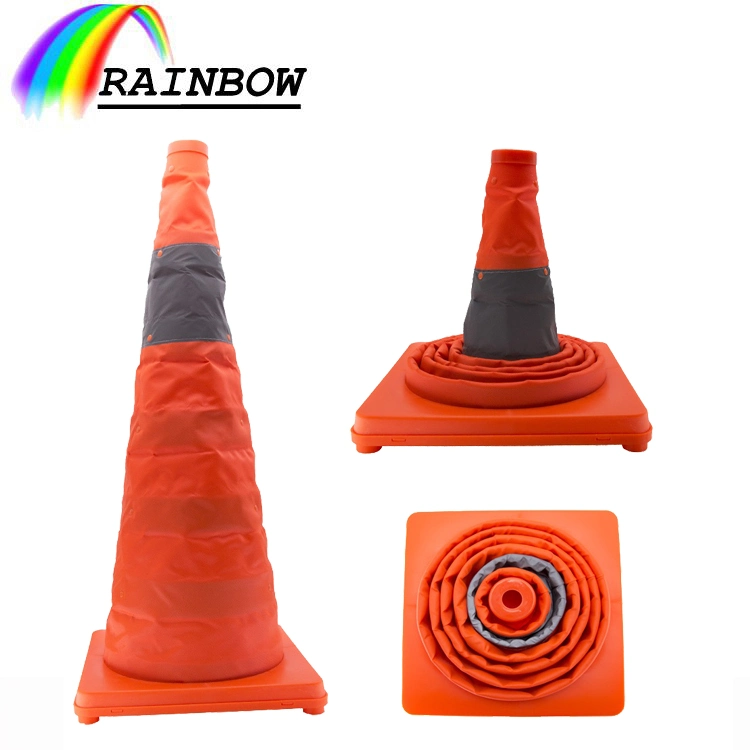 Mejores ventas externos Accesorios Naranja PP/ABS flexible plegable impermeable / telescópico / retráctil Cono de tráfico