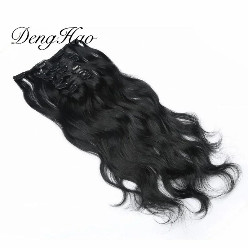 Full Head Stainless Steel Clip 100% Human Hair Clip in Hair Extensions