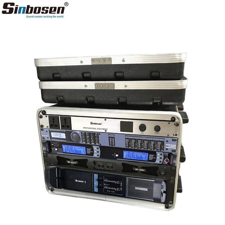 Sistema de sonido de audio Micrófono inalámbrico profesional Procesador de audio Secuenciador de energía Altavoz de matriz de línea Subwoofer Amplificador de potencia para escenario