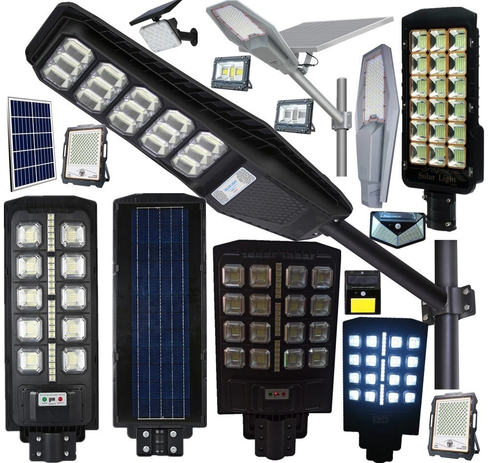 Solar Manufacturer Factory Distributor LED IP65 Street Outdoor All in One Camera COB SMD Wall Flood Garden Road Light 2000/1500/1000/800/600/500/400/300/200/50W