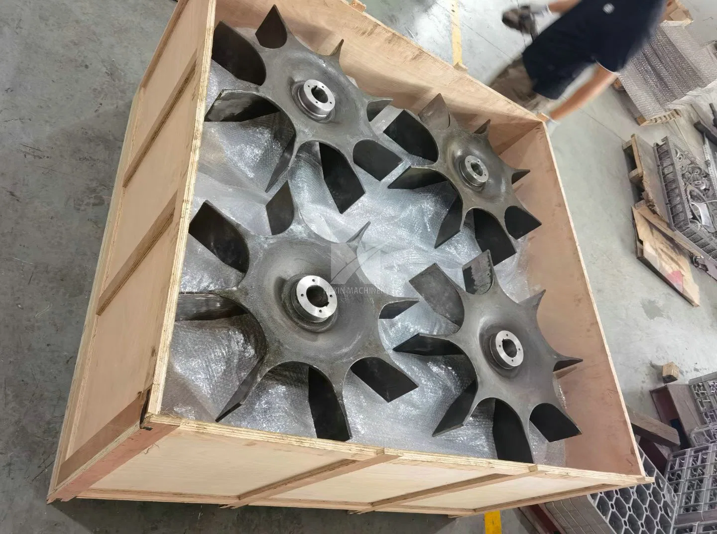 Rueda de ventilador de fundición por inversión fundición, mecanizado y equilibrado