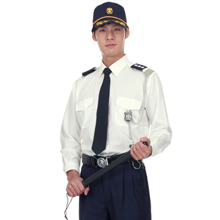 Cotton Short Sleeve Airport Hotel Security Guard Uniform Shirts for Men