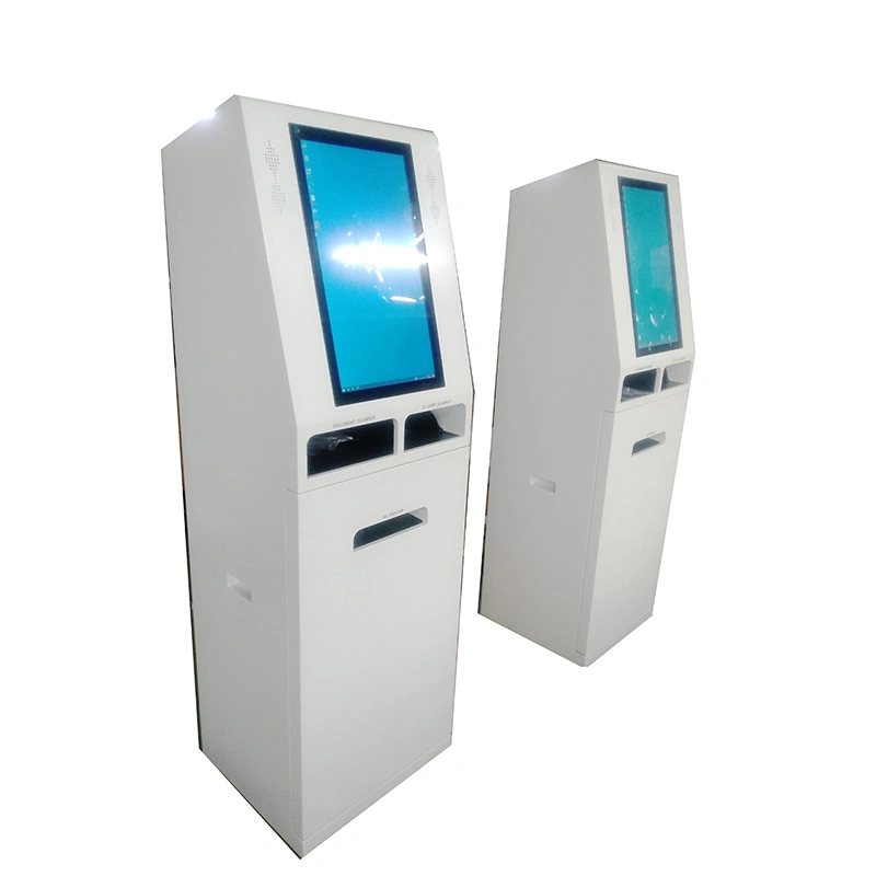 Touch Screen Cash Dispenser Self Service A4 Report Printing Terminal Letter Size Document Scanning Kiosk ATM Machine