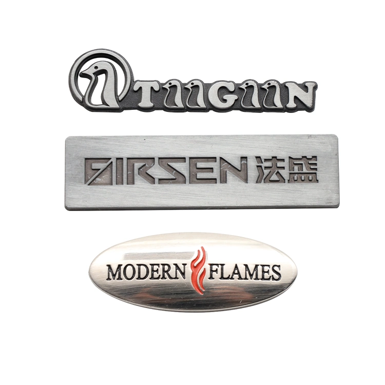 Nickel Custom Stickers Logo 3D Metal Appliance Private Label Nameplate