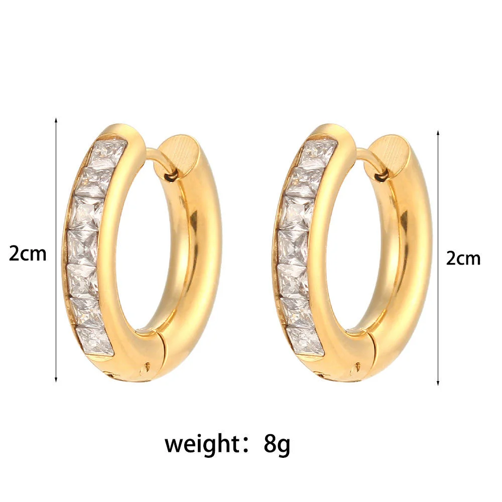 High quality/High cost performance  Women Jewelry Chunky Circle Small Hoop Earrings