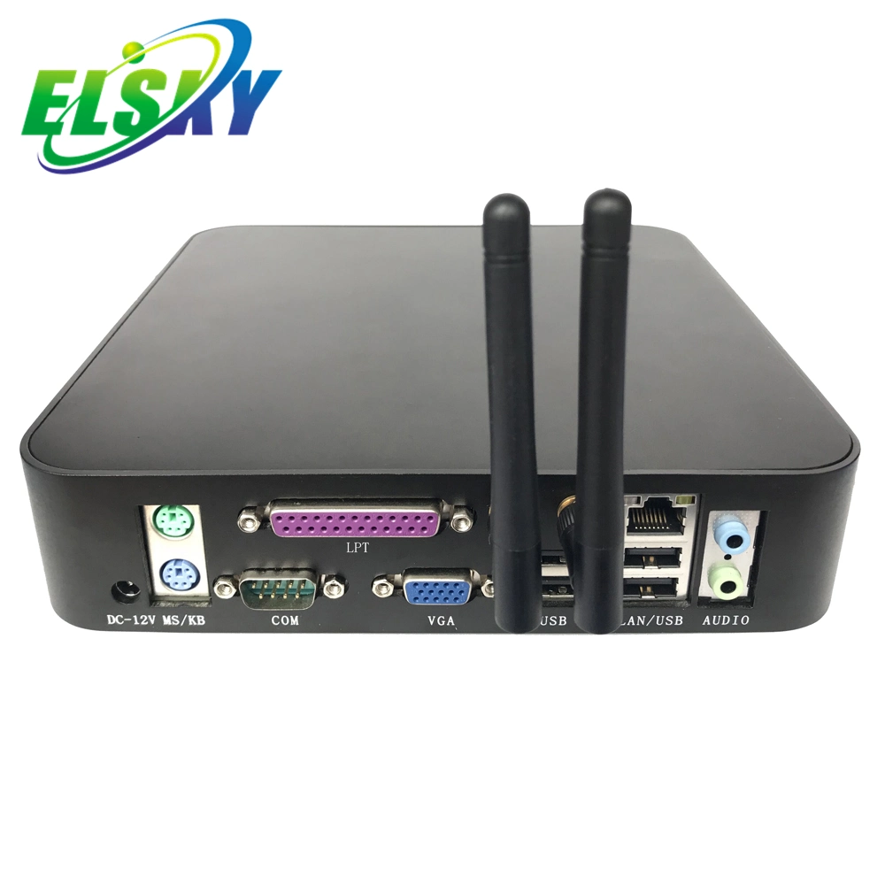 Coeurs Elsky Quad 2,0 GHZ J1900 LPT PS/2 Gigabit LAN Les ordinateurs de bureau portable WiFi avec DC 12V Pocket PC Mini PC Win Barehone