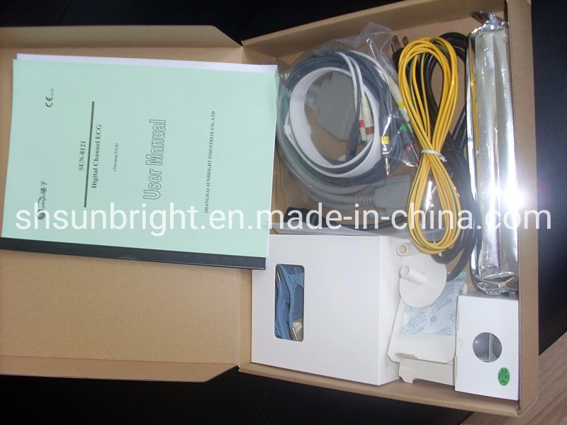 Sunbright 12 canales digitales de 12 derivaciones del ECG portátil dispositivo