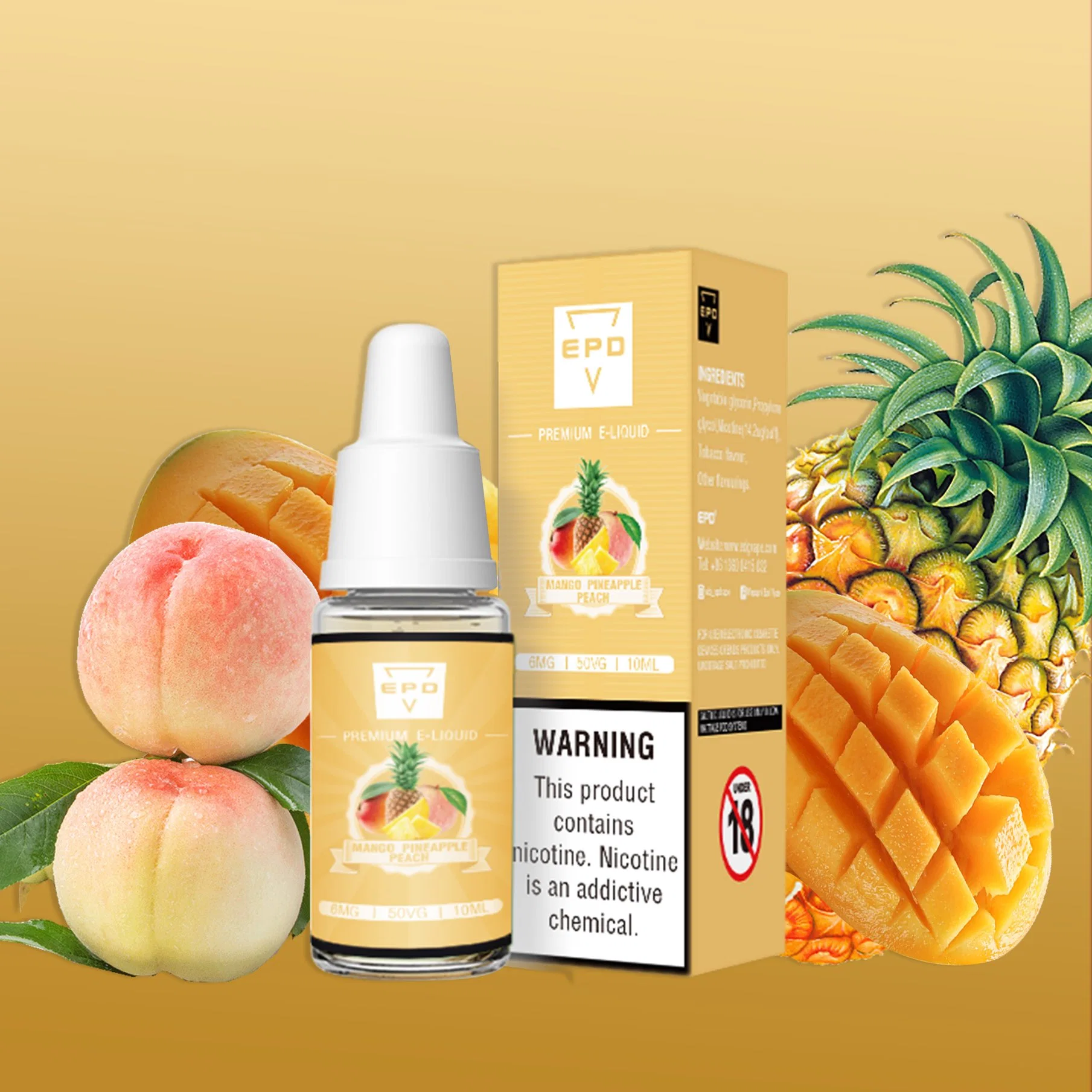 OEM / ODM E Flüssigkeit für EPD Einweg-Vaporizer Zigarettenfilter 10ml