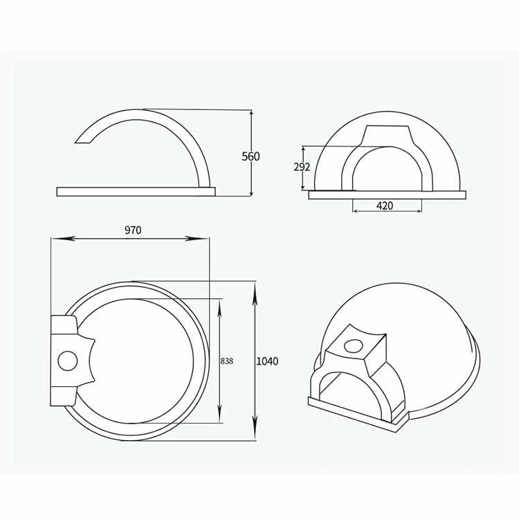 Nouveau type de four à barbecue au charbon extérieur non fumeur résistant à la chaleur Poêle à bois four à pizza