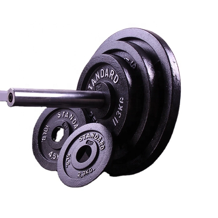 Wholesale/Supplier Bodybuilding Black Barbell Painting Weight Plates Cast Iron