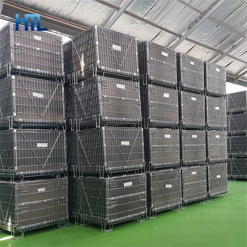 Industrial Stacking Cargo Demountable Pet Preform Storage Wire Mesh Container