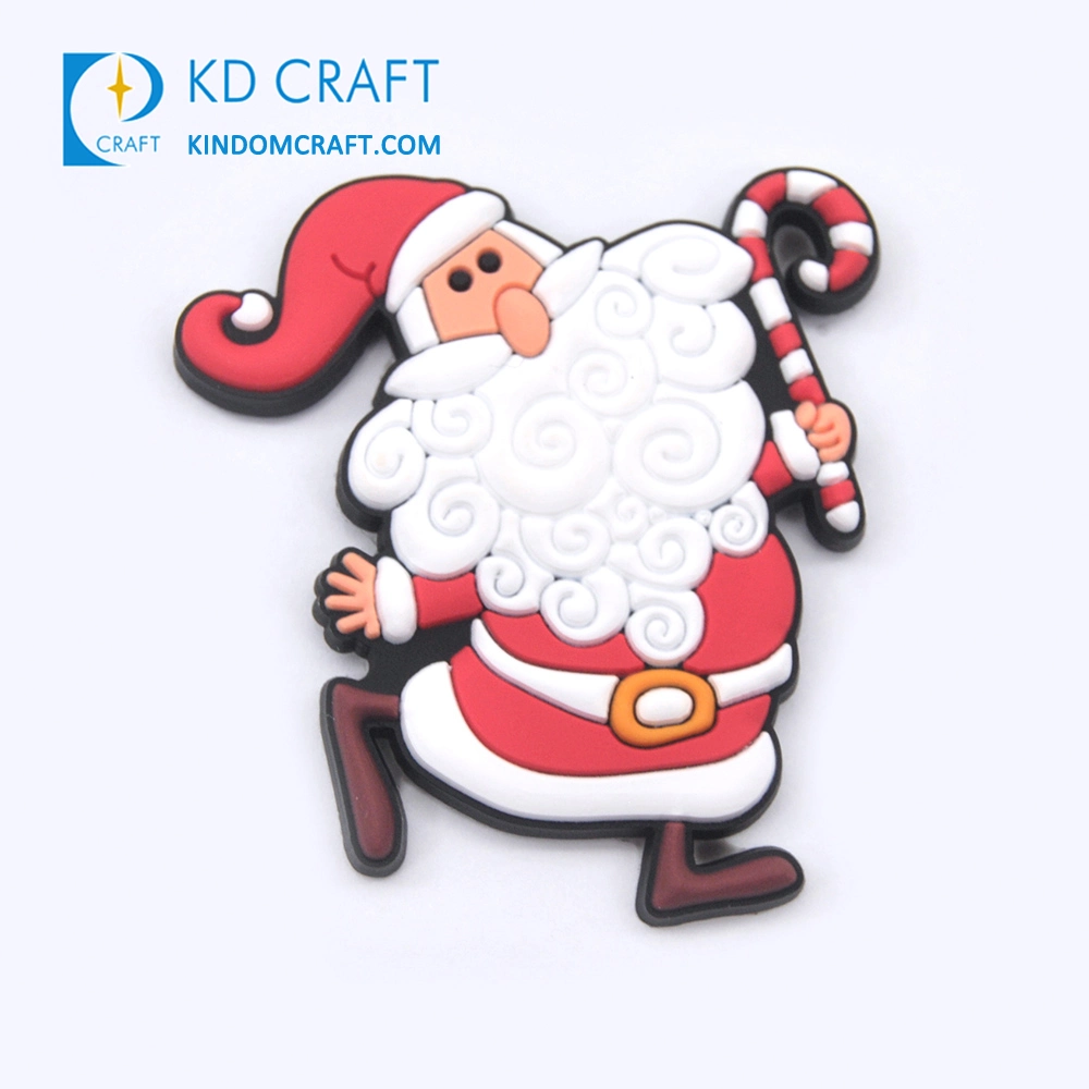 Wholesale/Supplier Custom Logo 2D 3D Silicone Rubber Soft PVC Festival Christmas Cute Santa Claus Fridge Magnet for Souvenir