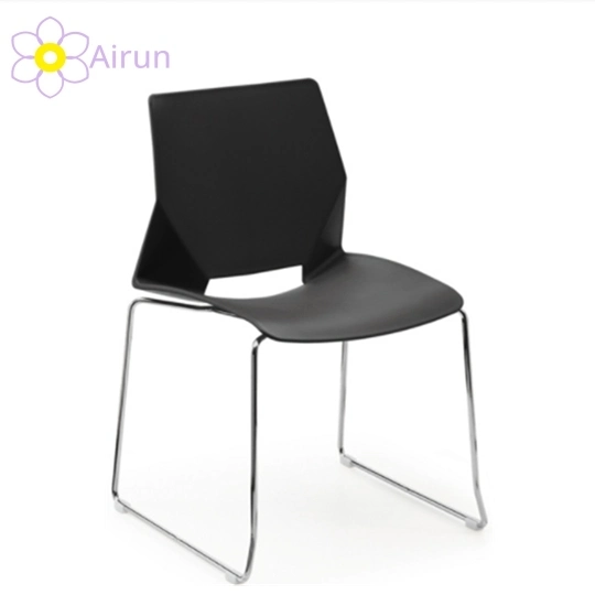 Modern Office Furniture Chromed Metal Legs Steel Plastic Training Chair