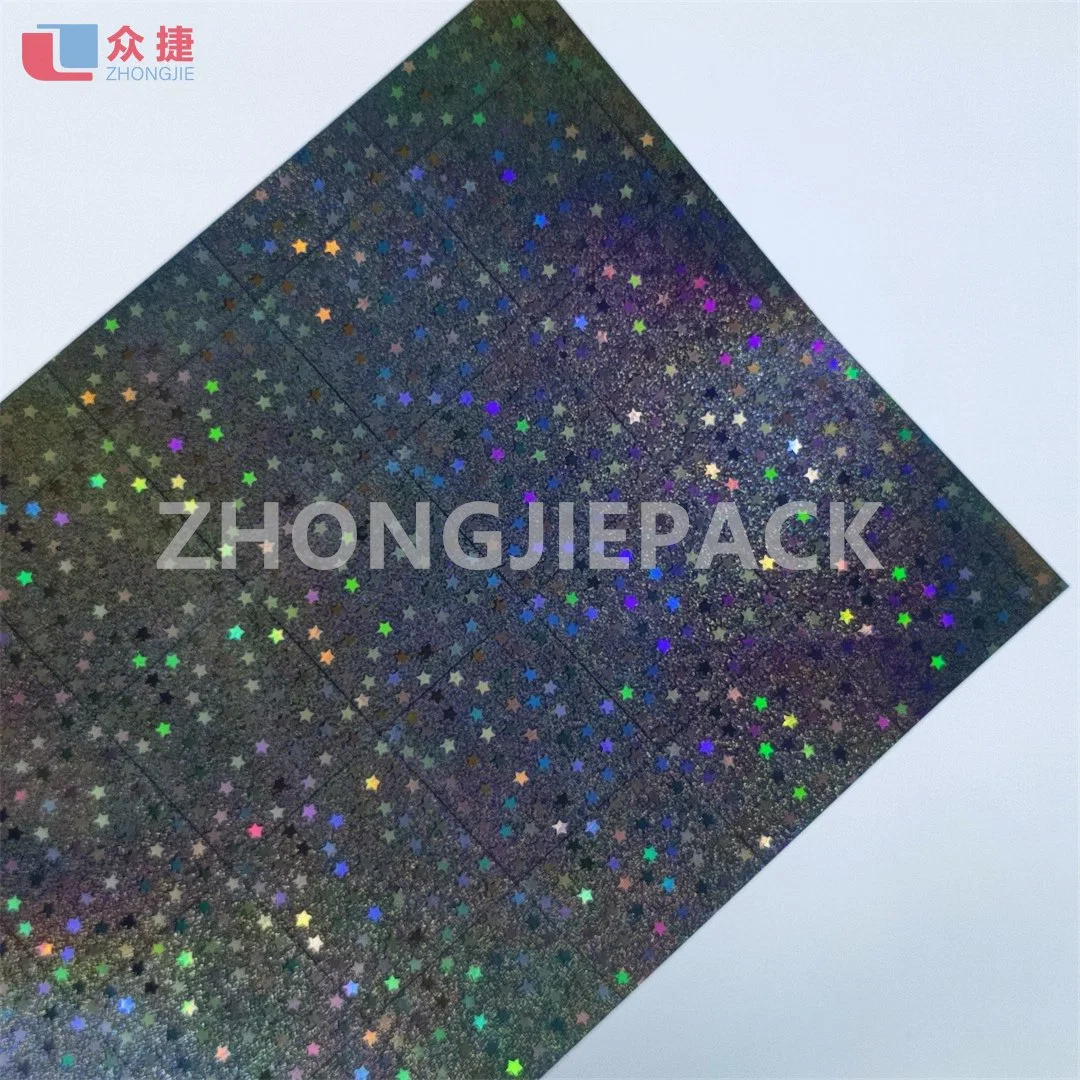 Christmas Gift Packaging Laser Star Pattern Hologram Film Lamination Paperboard Waterproof Paper