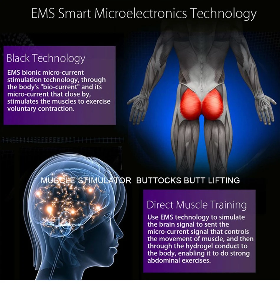 Nádega EMS eletrônico estimulador muscular formador do quadril